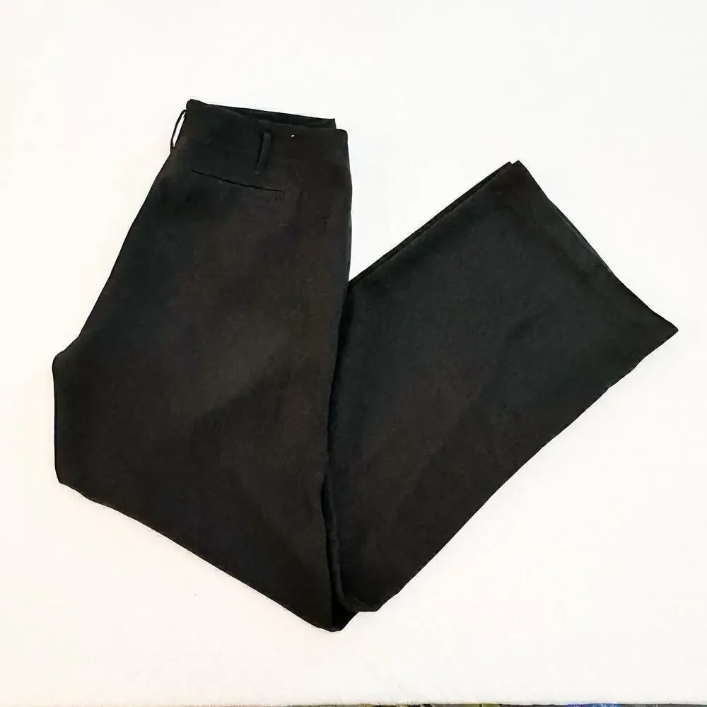 Joie Wide Leg Dress Pant High Rise Black Slacks Size 6